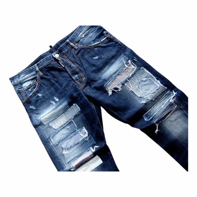 Dsquared2 Cool Girl Jean / Patched Distressed Denim