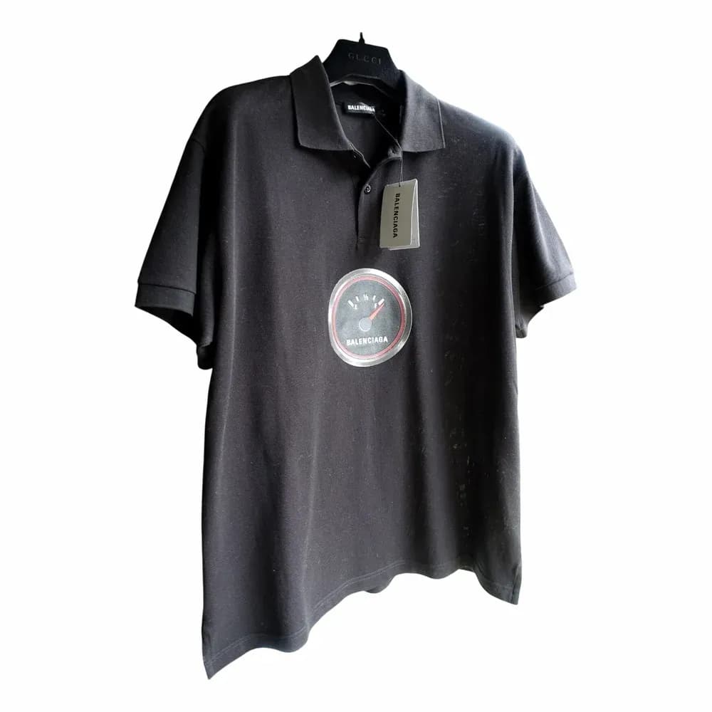 Balenciaga Car Meter / Oil Gauge Print Polo Shirt