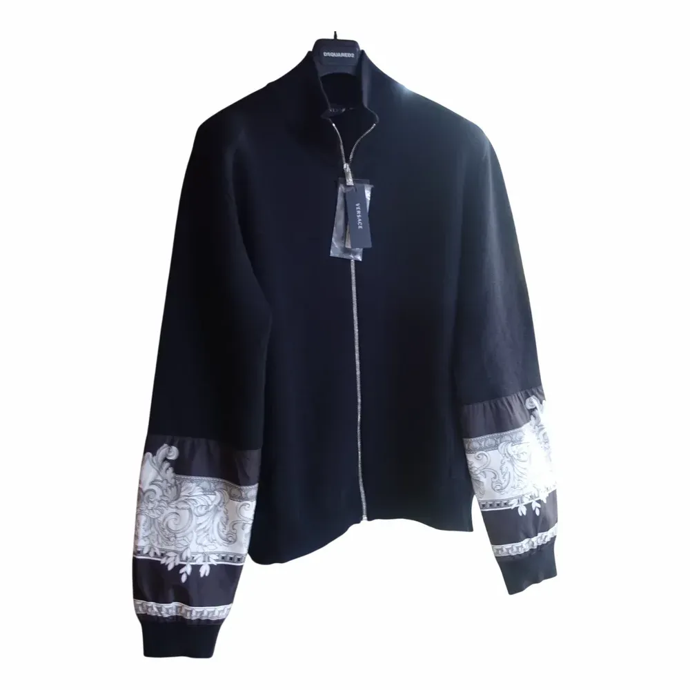 Versace Renaissance Medusa Logo Zippered Sweater