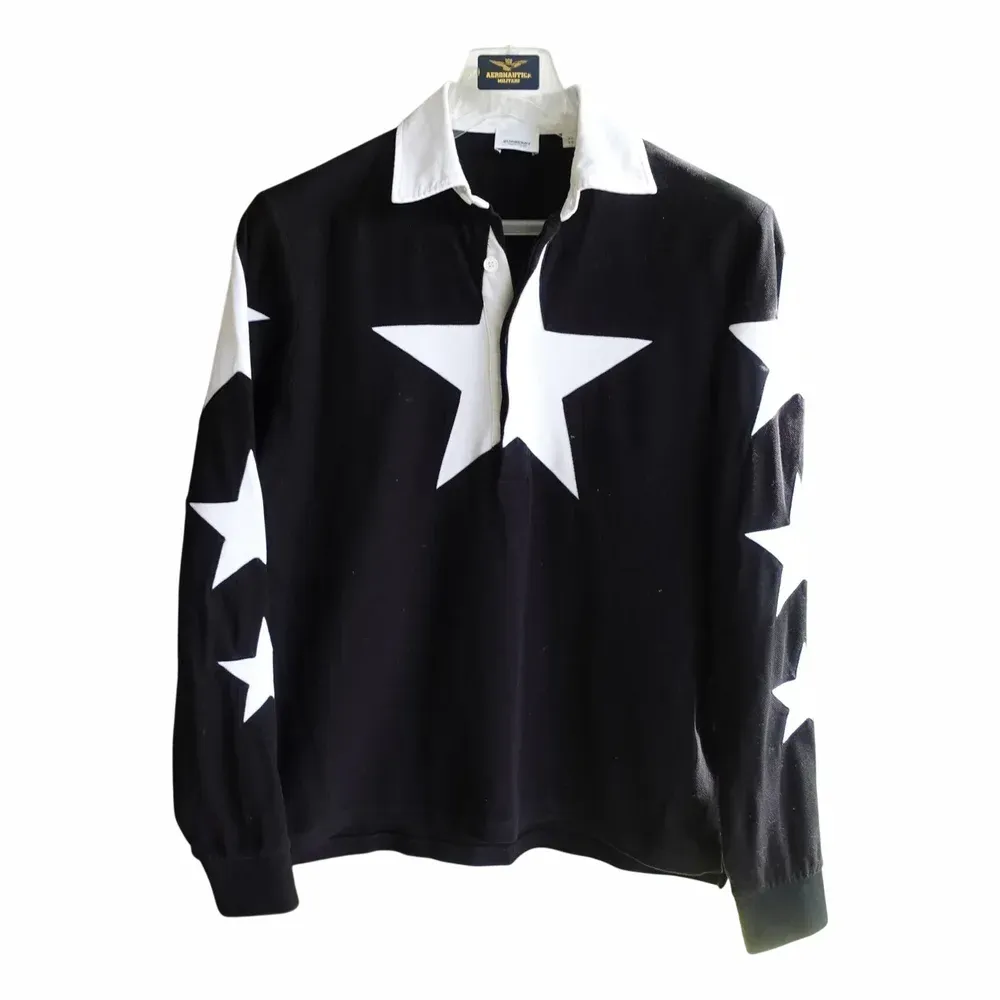 Burberry Star Pattern Long Sleeve Polo