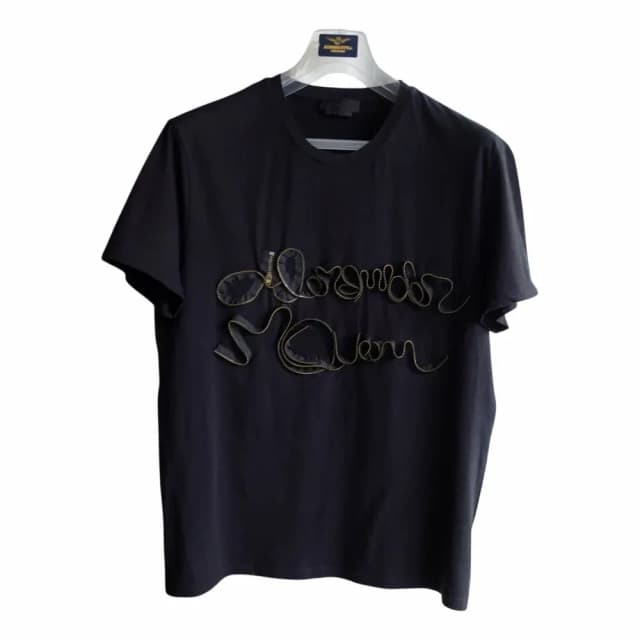 Alexander McQueen Logo Zipped Detailed Crew Neck T-Shirt