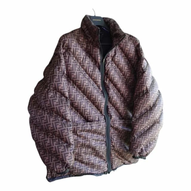 Fendi FF Logo Reversible Hooded Down Jacket