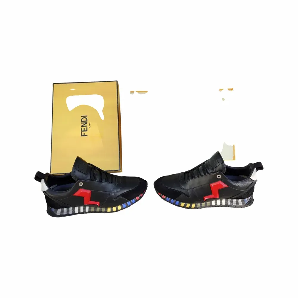 Fendi Lightning Bolt Low-Top Sneakers