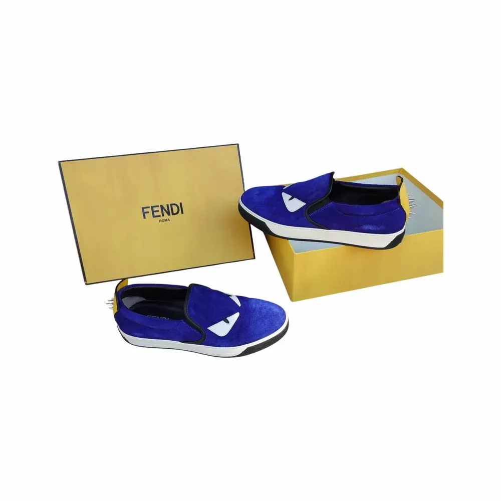 Fendi Monster Eye Slip On Sneakers
