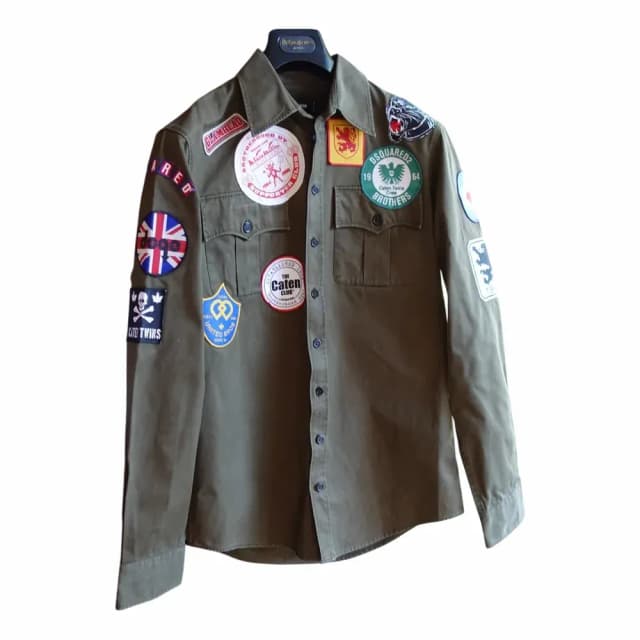 Dsquared2 Military Shirt Jacket With Patches