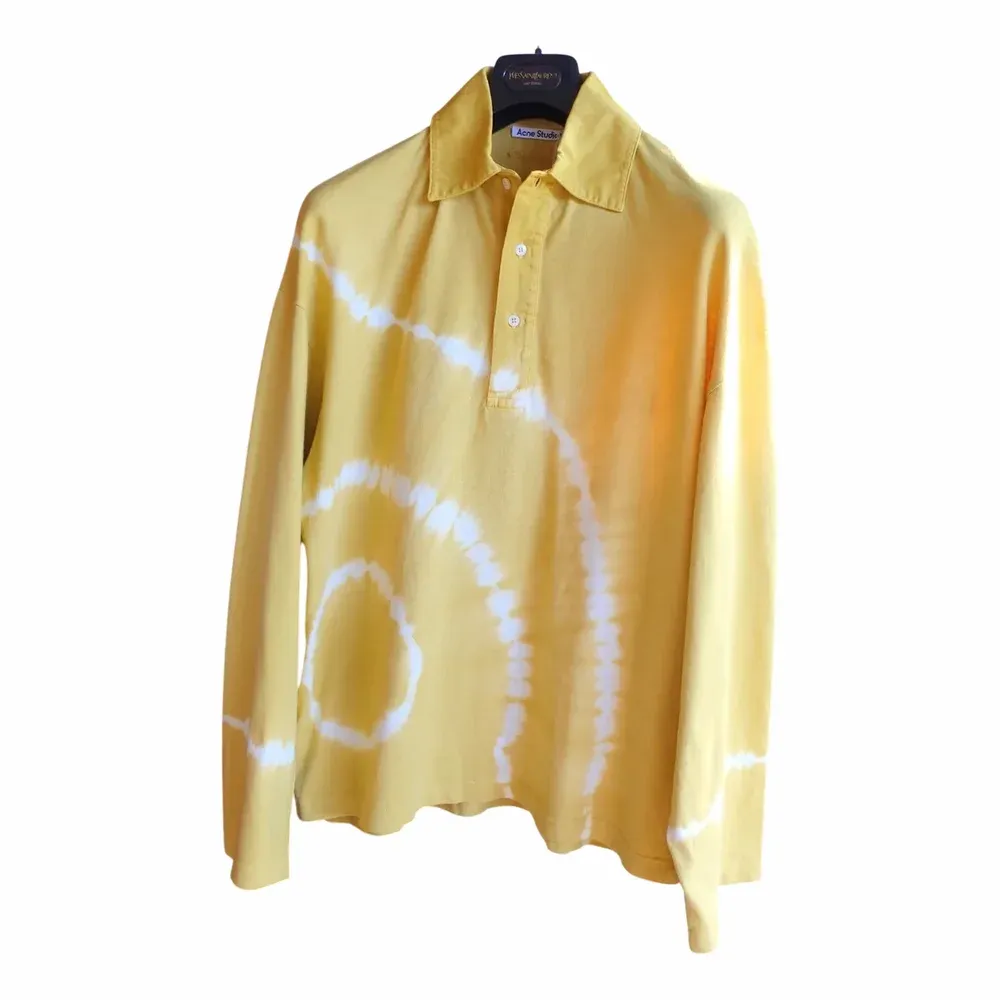 Acne Studios Epola Tie-Dye Long Sleeve Polo Shirt