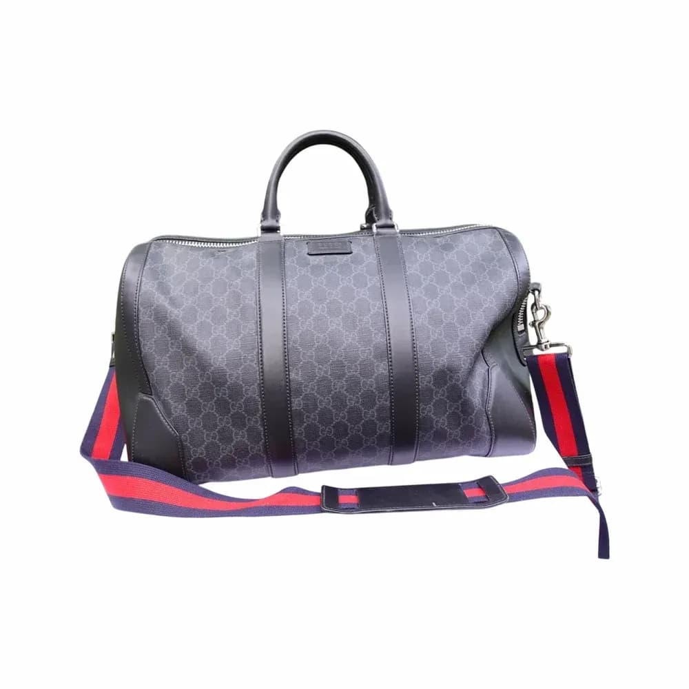 Gucci gucci bag 45 logo supreme black red blue weekender 45cm monogram guccissima