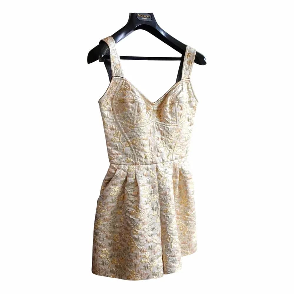 Dolce & Gabbana Brocade Sweetheart Neckline Playsuit
