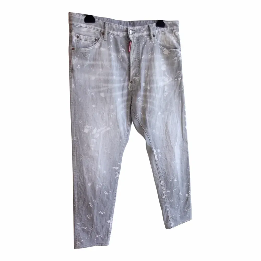 Dsquared2 Grey Spotted Wash Ripped Jeans