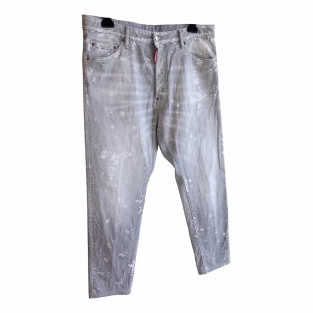 Dsquared2 Grey Spotted Wash Ripped Jeans