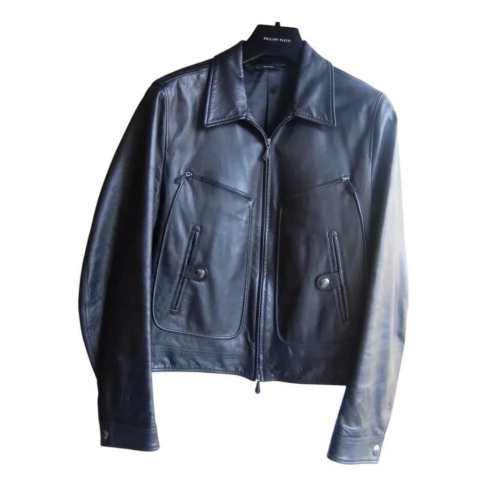 Tom Ford Black Leather Motorcycle Jacket
