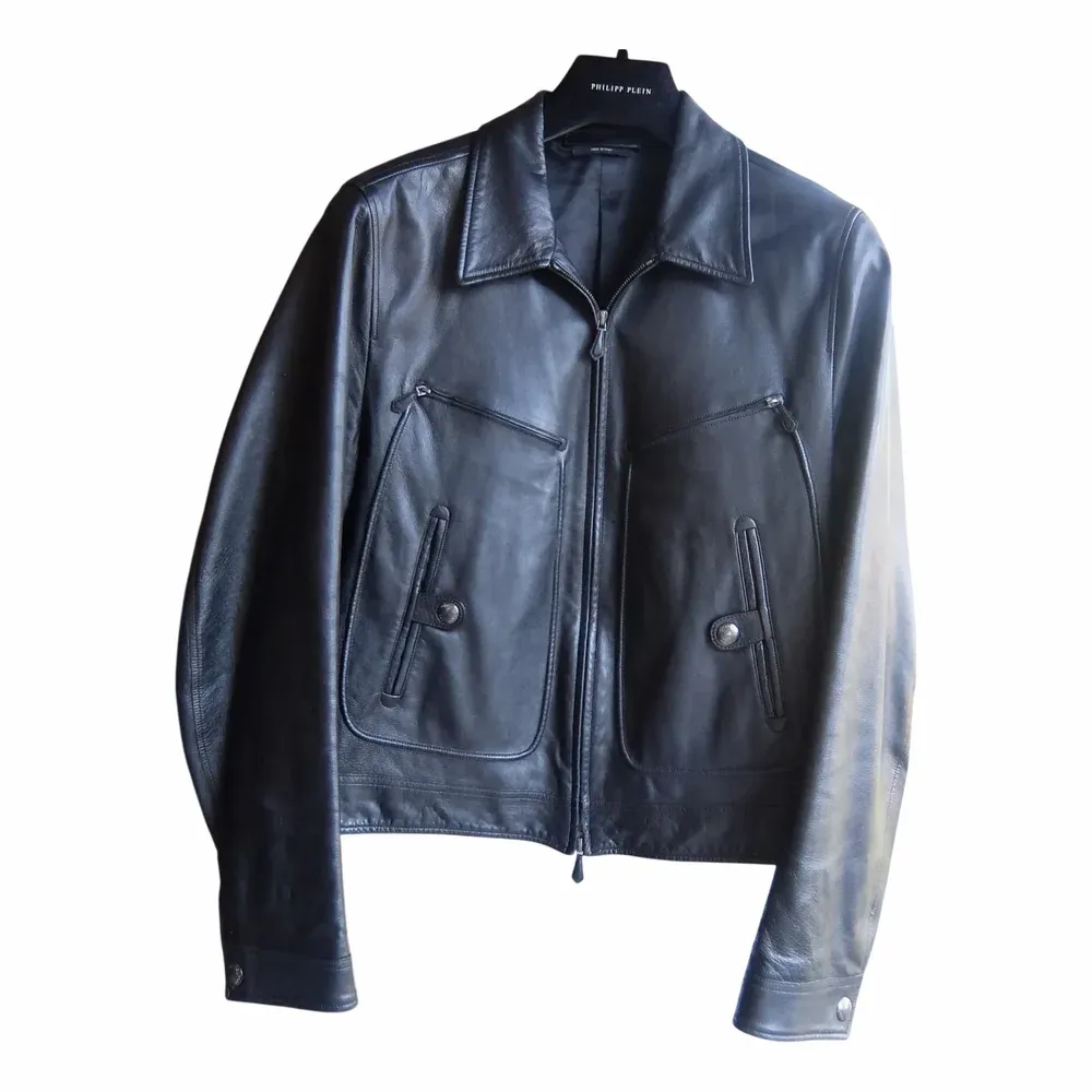 Tom Ford Black Leather Motorcycle Jacket