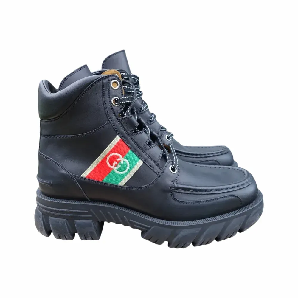 Gucci Romance Leather Combat Boot