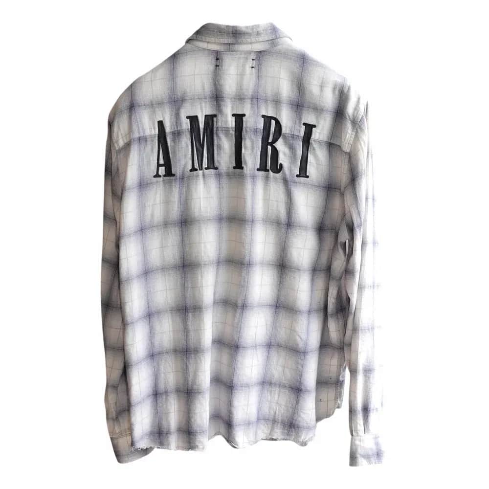 AMIRI Frayed-hem Plaid Flannel Shirt