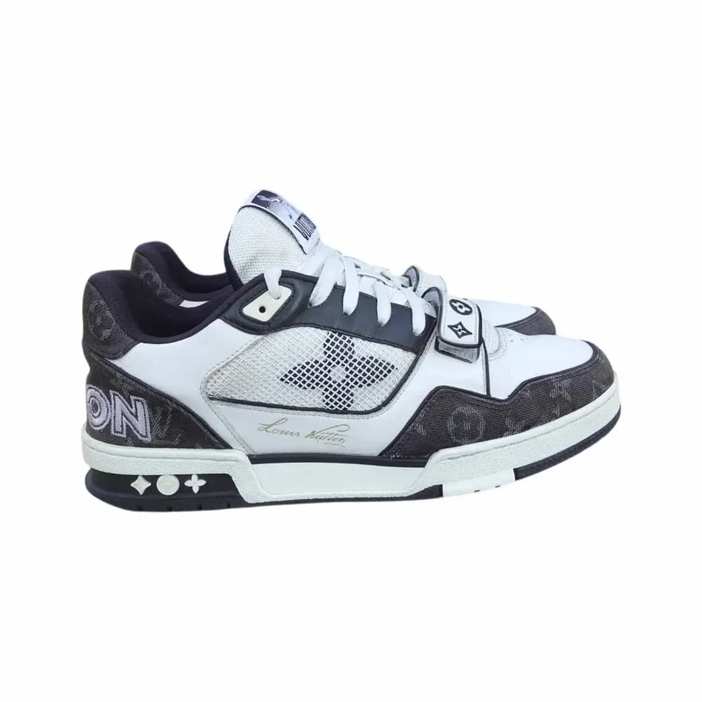 Louis Vuitton LV Trainer Velcro Strap Monogram Denim