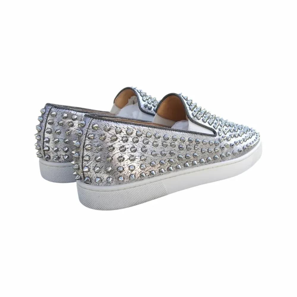 Christian Louboutin Roller Boat Spike-Embellished Slip-On
