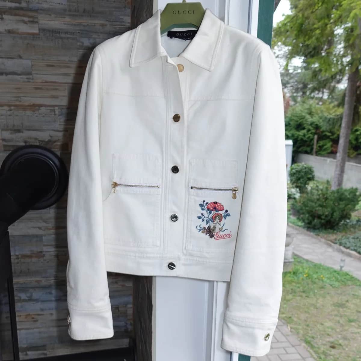 Gucci Tom Ford Era Embroidered Mushroom Flare Jeans