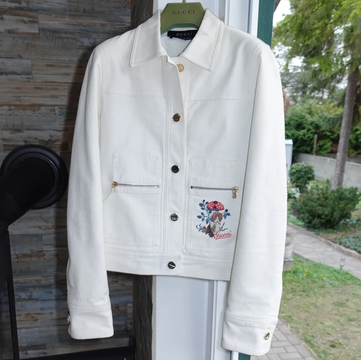 Gucci Tom Ford Era Embroidered Mushroom Flare Jeans