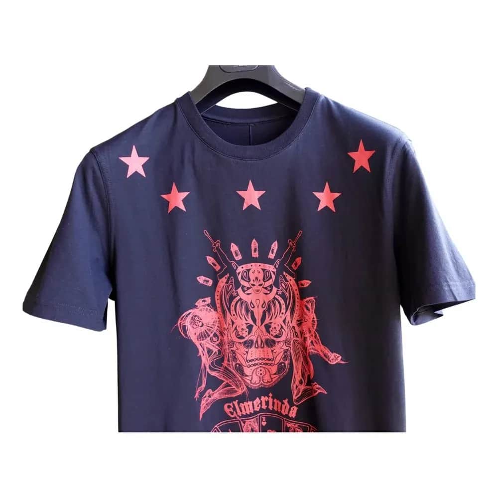 Givenchy Riccardo Tisci 2010 Christmas 'Red Elmerinda' Stars Tattoo T-Shirt