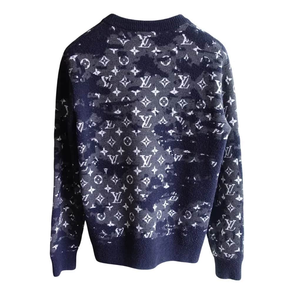 Louis Vuitton Distressed Monogram Camouflage Crewneck Sweater