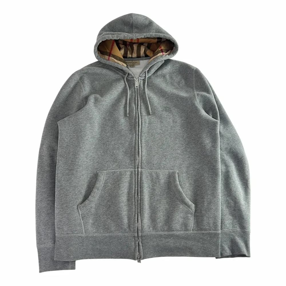 Burberry Nova Check Hood Zip-Up Hoodie