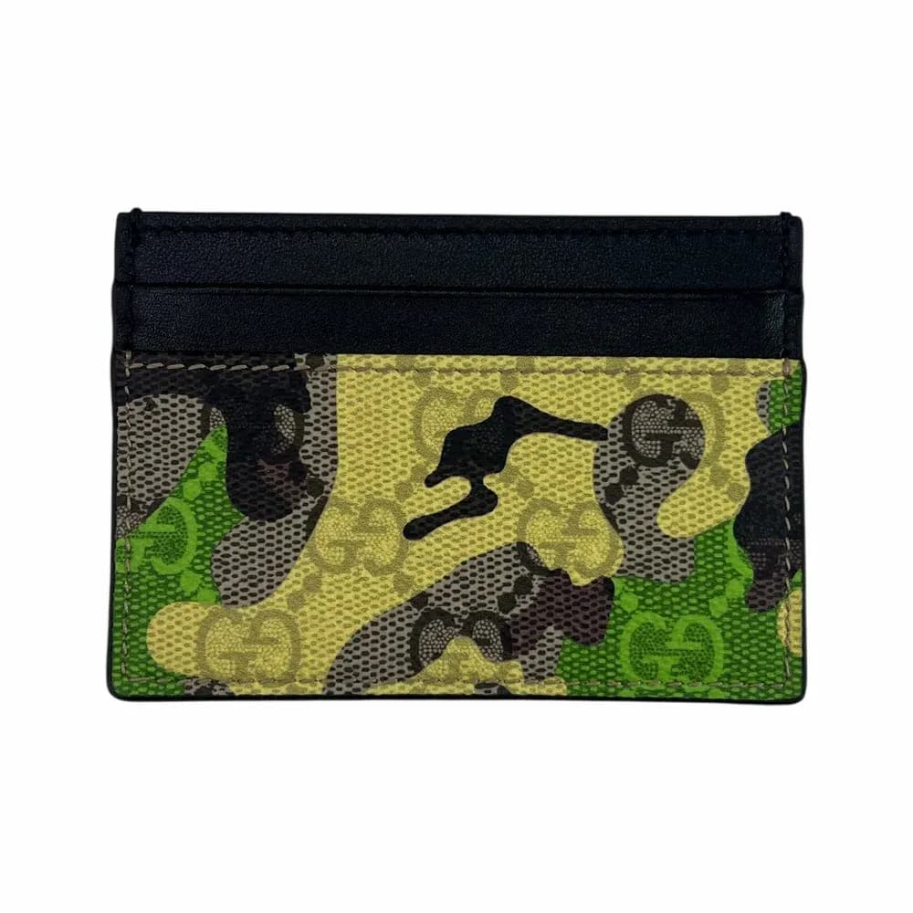 Gucci GG Supreme Camouflage Card Holder