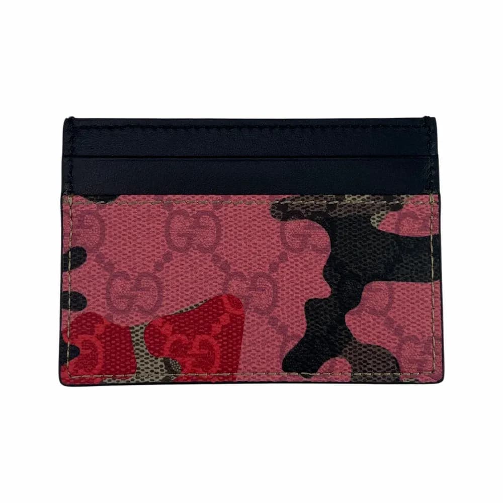 Gucci GG Supreme Camouflage Card Holder