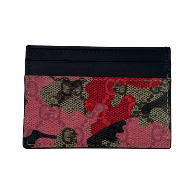 Gucci GG Supreme Camouflage Card Holder