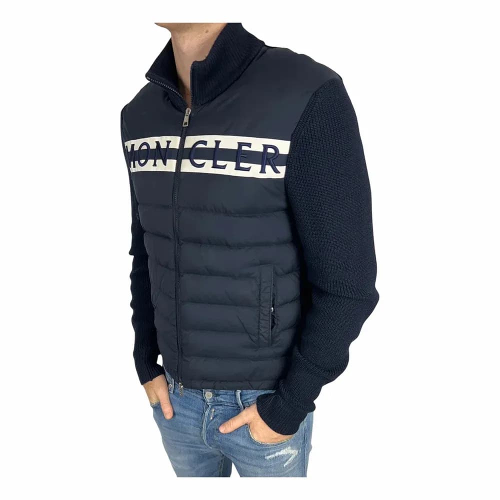 Moncler Logo Embroidered Padded Cardigan (9B00001 M1131)