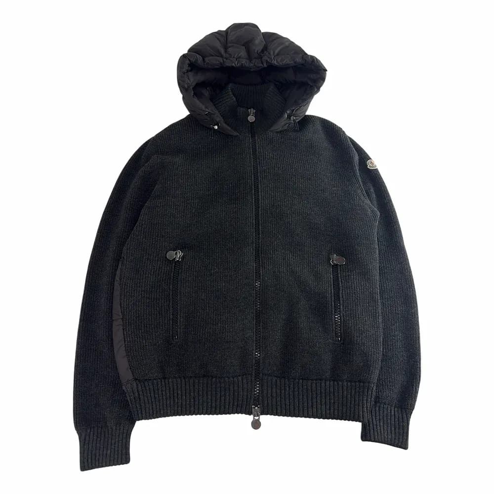 Moncler Maglione Tricot Hooded Down Cardigan