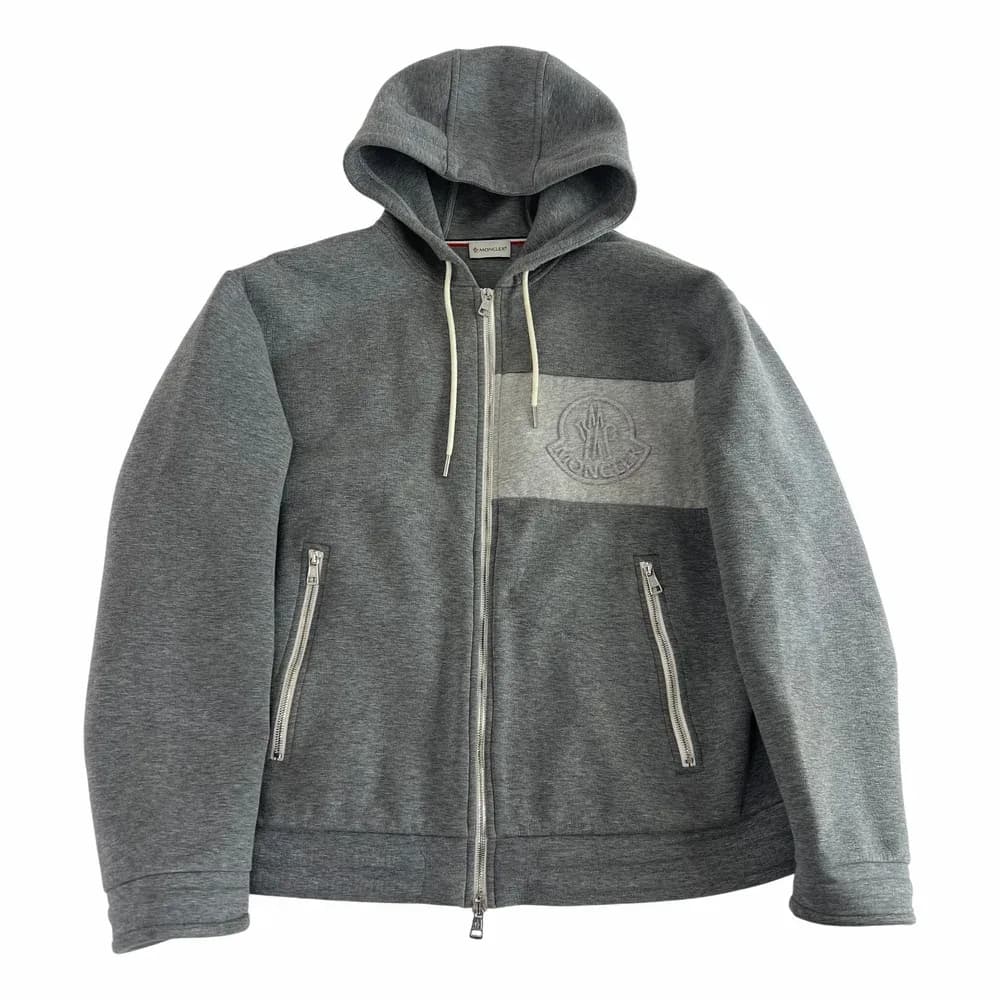Moncler Maglia Cardigan Zip-Up Hoodie (Bonded Cotton Jersey)