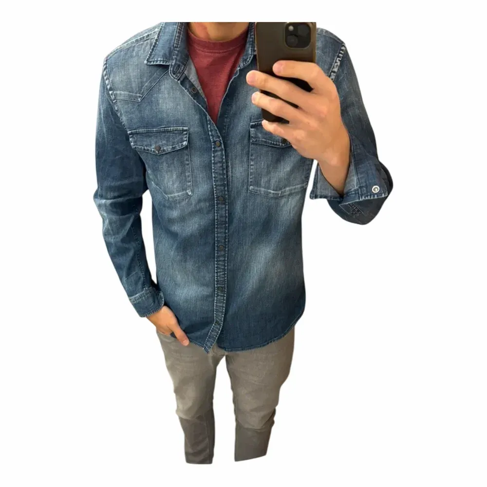 Dondup Stentvättad Denimskjorta