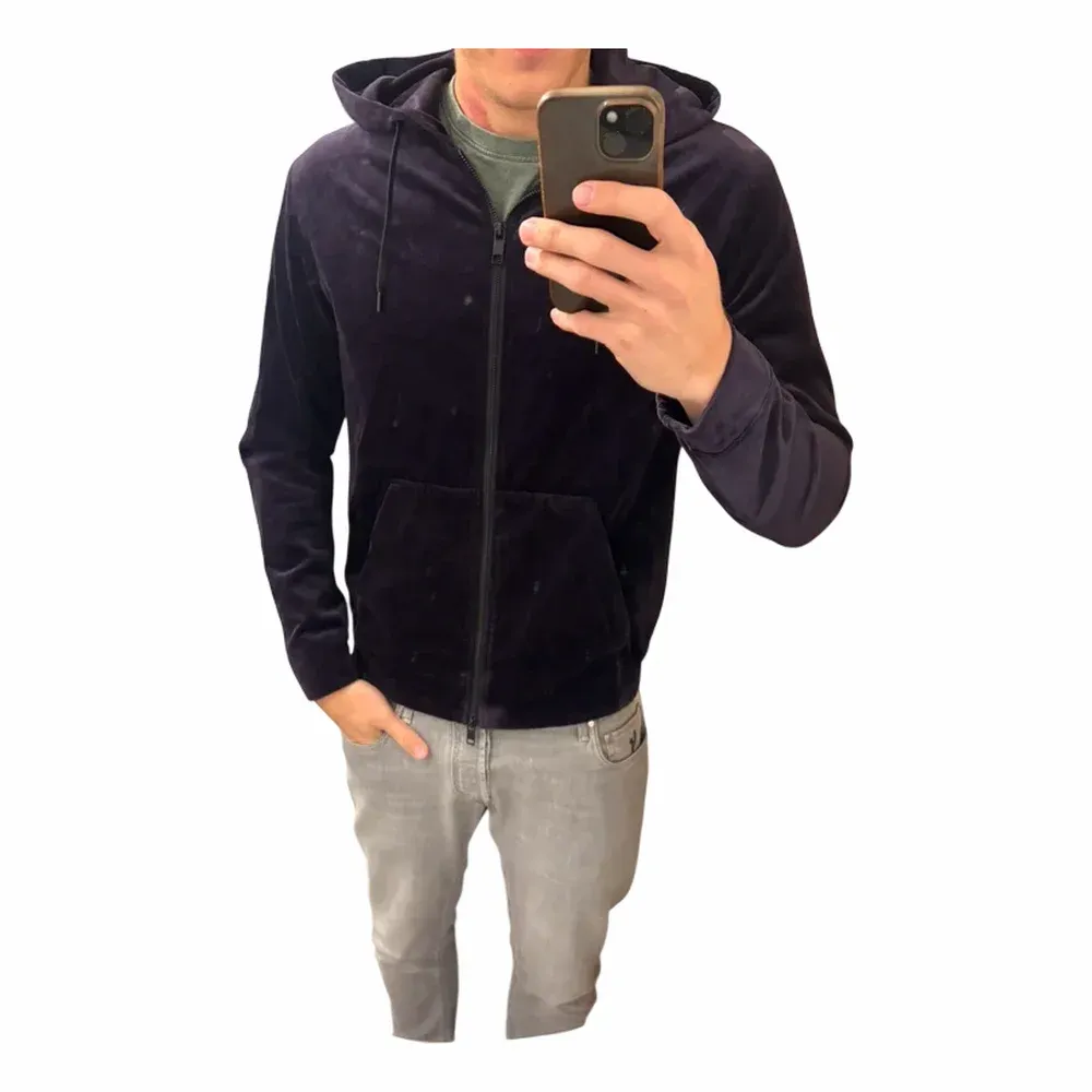 J.Lindeberg Velour Zip Up Hoodie