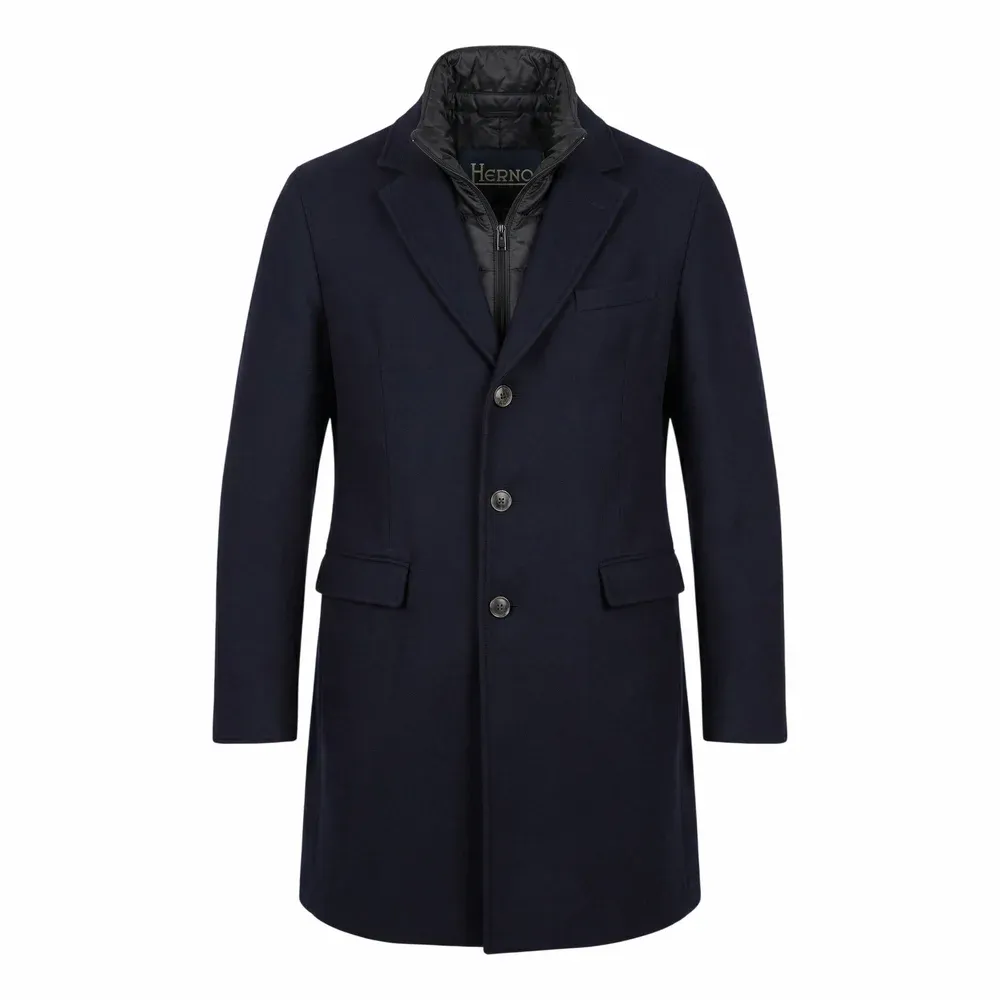 HERNO Cashmere & Wool Single-Breasted Overcoat