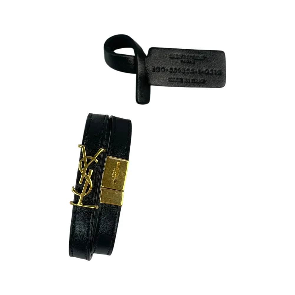 Saint Laurent Opyum Leather Bracelet