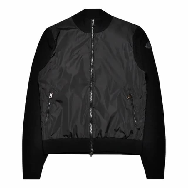 MONCLER Black Label Tricot Panel Cardigan