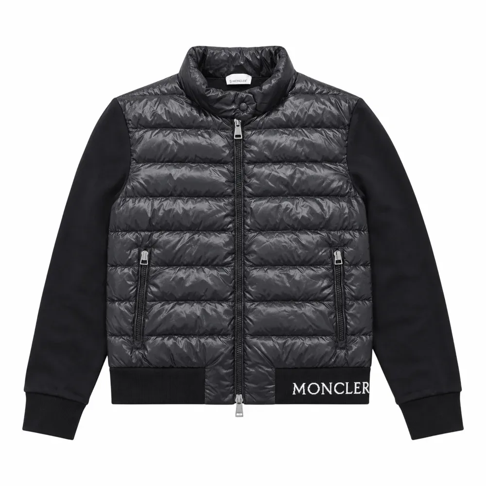 Moncler Padded Wool Zip-Up Cardigan