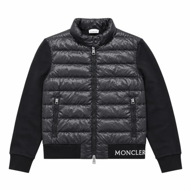 Moncler Padded Wool Zip-Up Cardigan