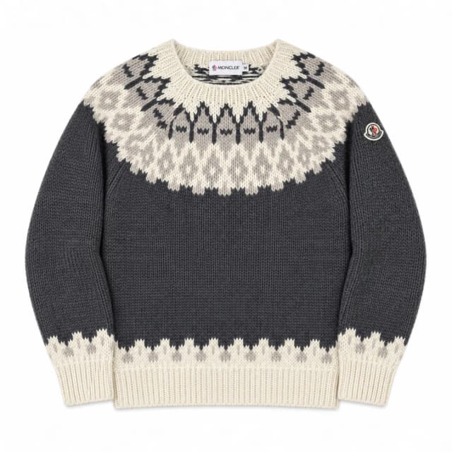 Moncler Jacquard Patterned Cropped Sweater