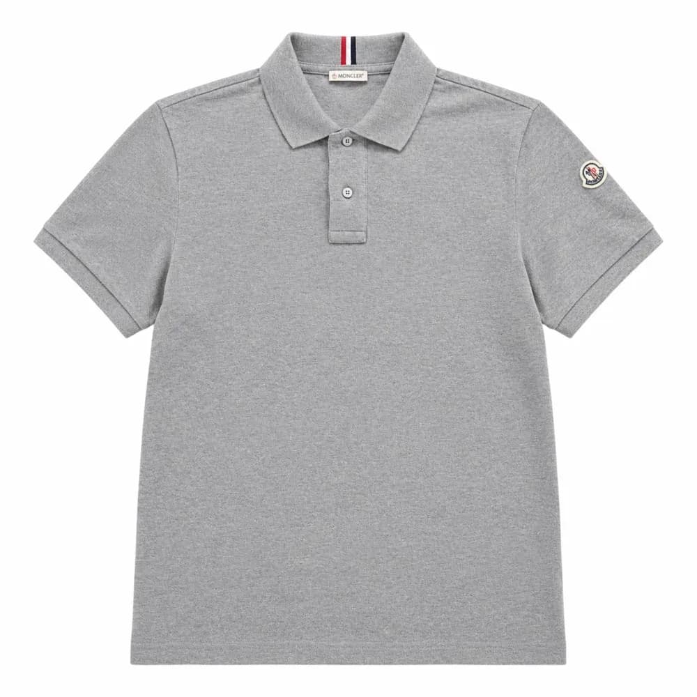 Moncler Logo Patch Cotton Polo Shirt