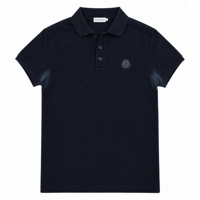 Moncler Logo Patch Cotton Piqué Polo Shirt