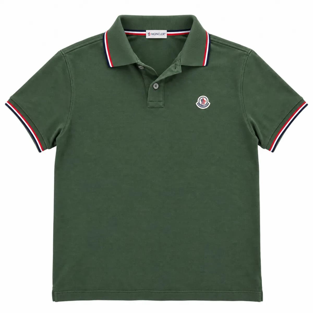 Moncler Contrast Rib Polo Shirt