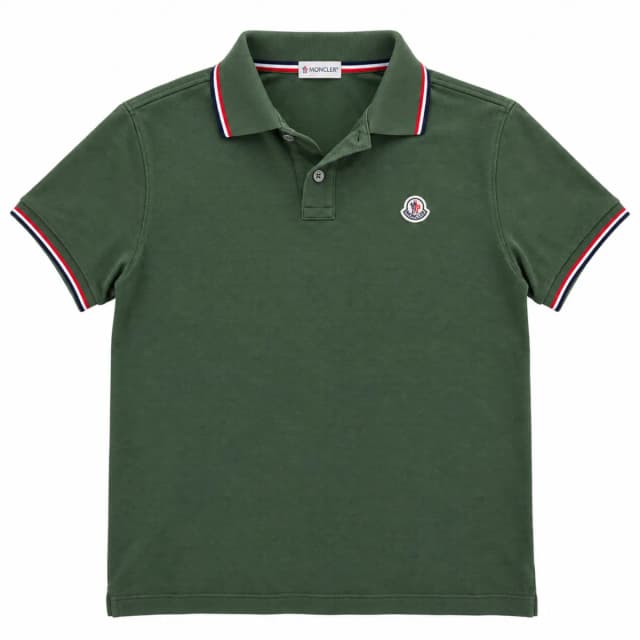 Moncler Contrast Rib Polo Shirt