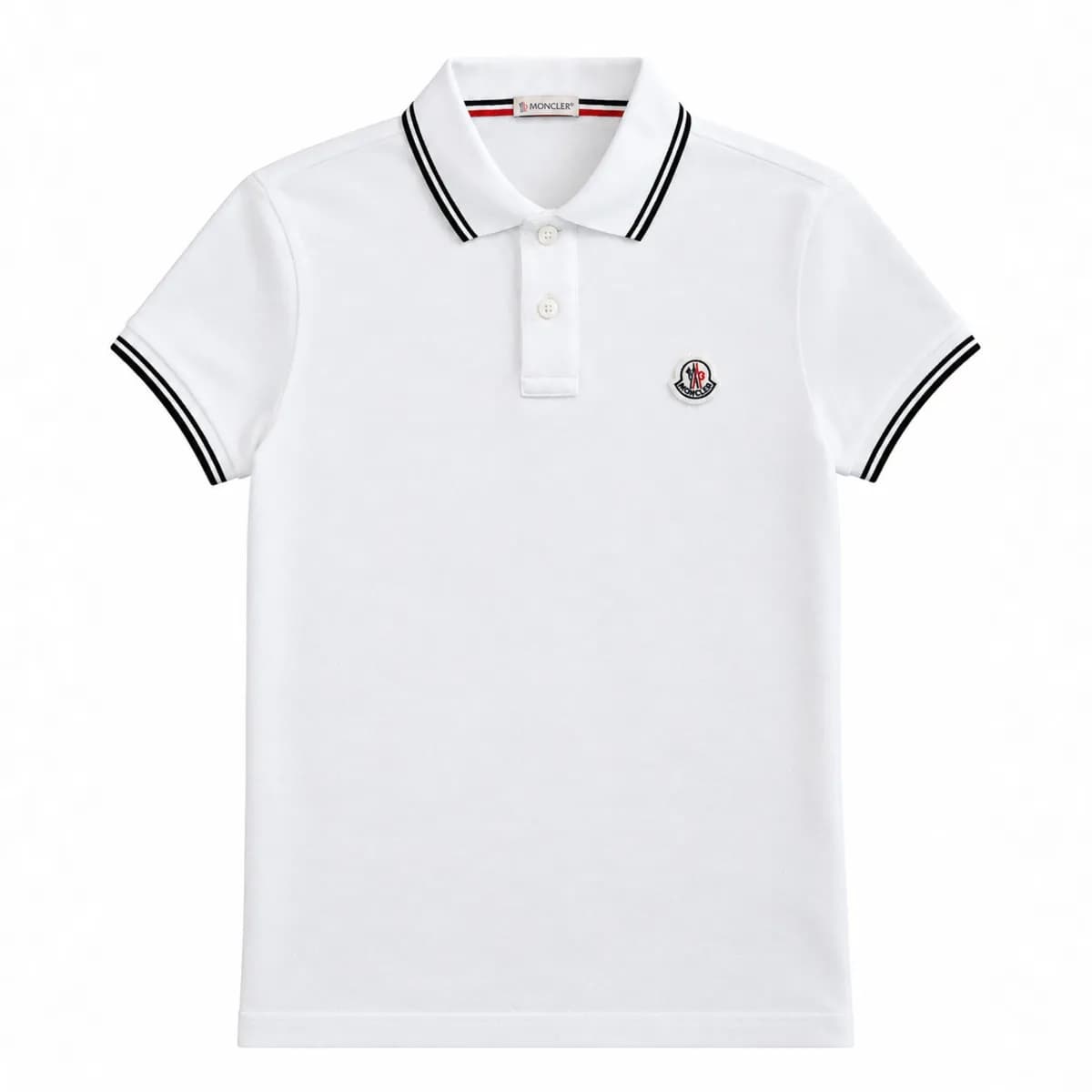 Moncler Tricolour-Trimmed Cotton Piquet Polo Shirt