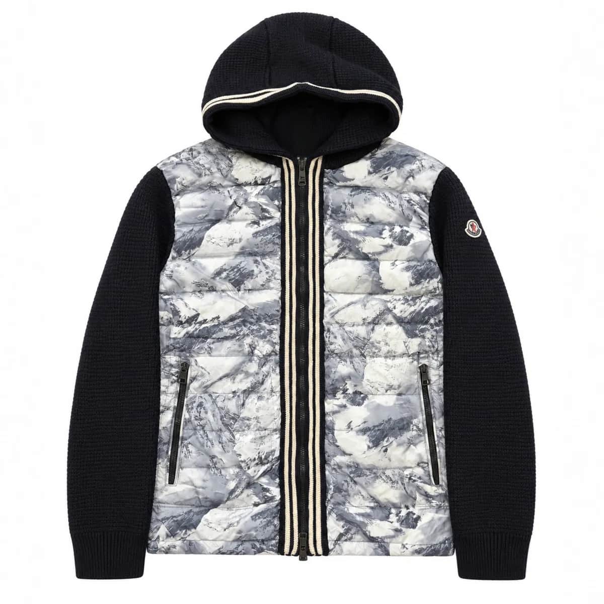 Moncler Tricot Cardigan (Glacier/Camouflage Print Hybrid)