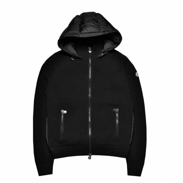 Moncler Maglione Tricot Hooded Down Cardigan