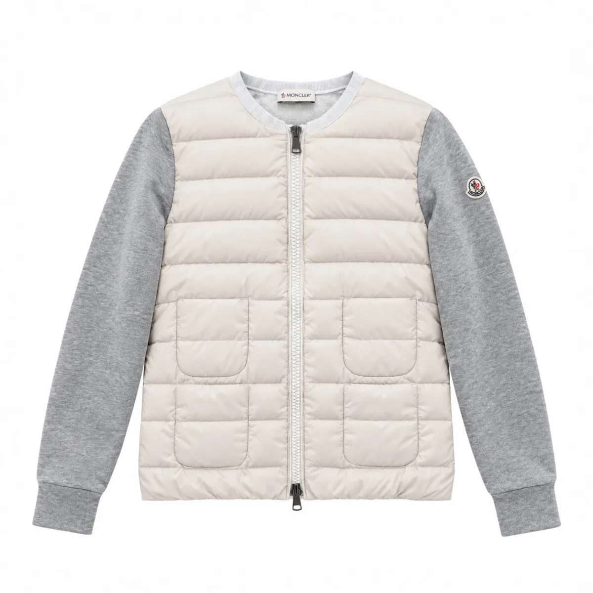 Moncler Padded Wool Zip-Up Cardigan