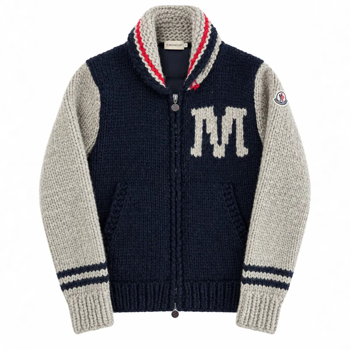 Moncler Vintage Cowichan Knit Down Jacket