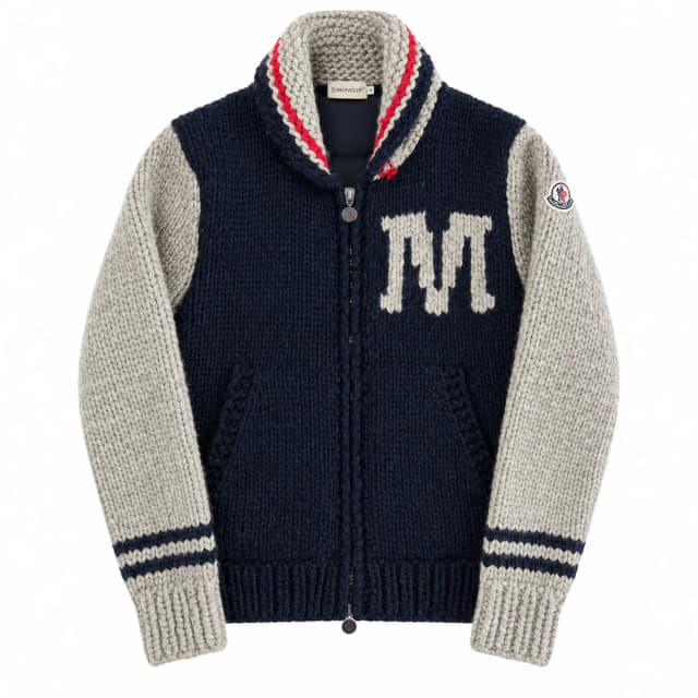 Moncler Vintage Cowichan Knit Down Jacket