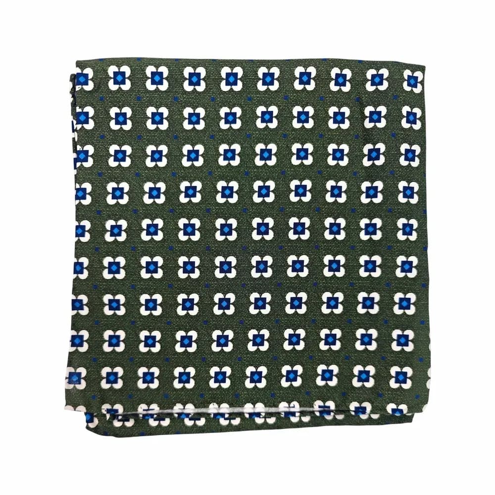 Corneliani Grön Geometrisk Näsduk
